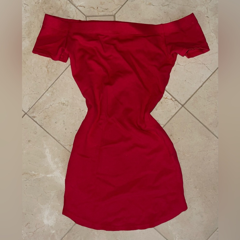 Small Red Off the Shoulder Mini Dress